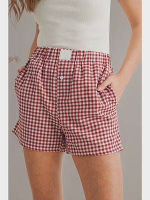 Red Gingham Shorts