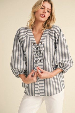 The May Denim Striped Top
