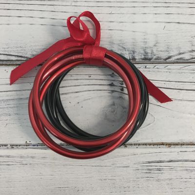 Red &amp; Black Jelly Bangles