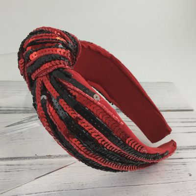 Red &amp; Black  Sequin Headband