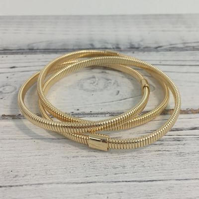 Gold Linked Bangle Bracelet