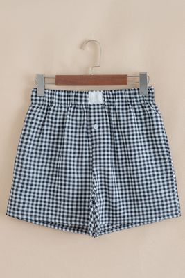 Black &amp; White Gingham Shorts