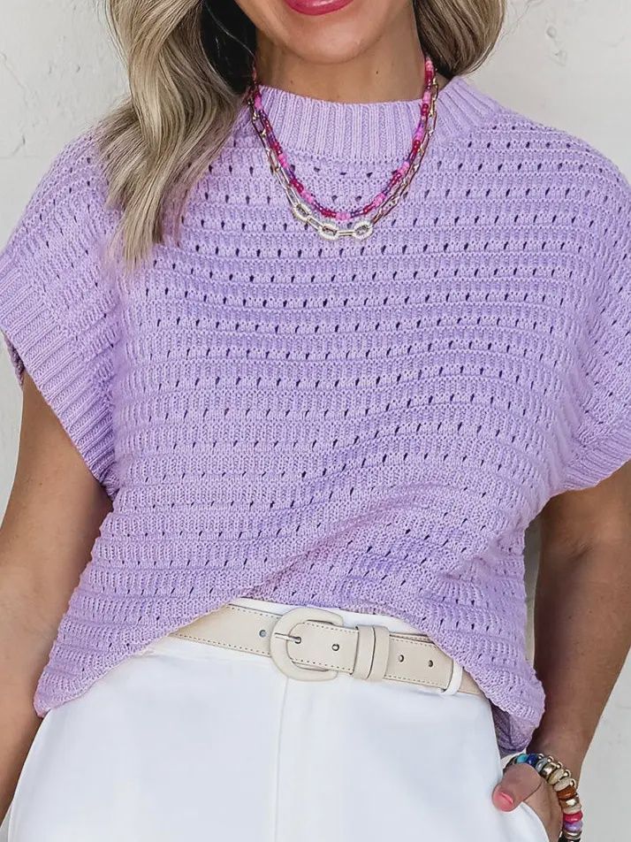 Summer Knit Sweater - LAVENDER