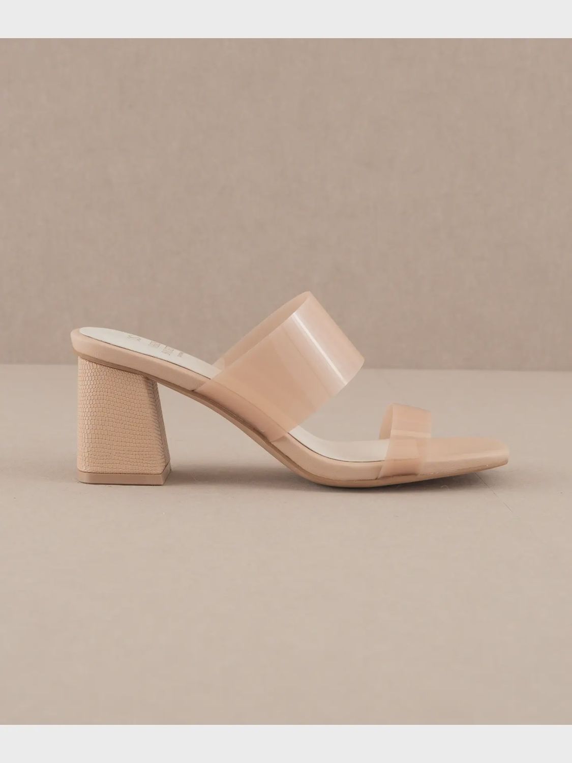 Brandy Transparent Sandal Heel - NUDE