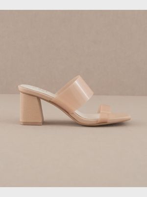 Brandy Transparent Sandal Heel - NUDE
