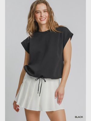 Luxeknit Muscle Sweat Tank Top - BLACK