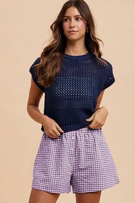 Purple Gingham Boxer Shorts