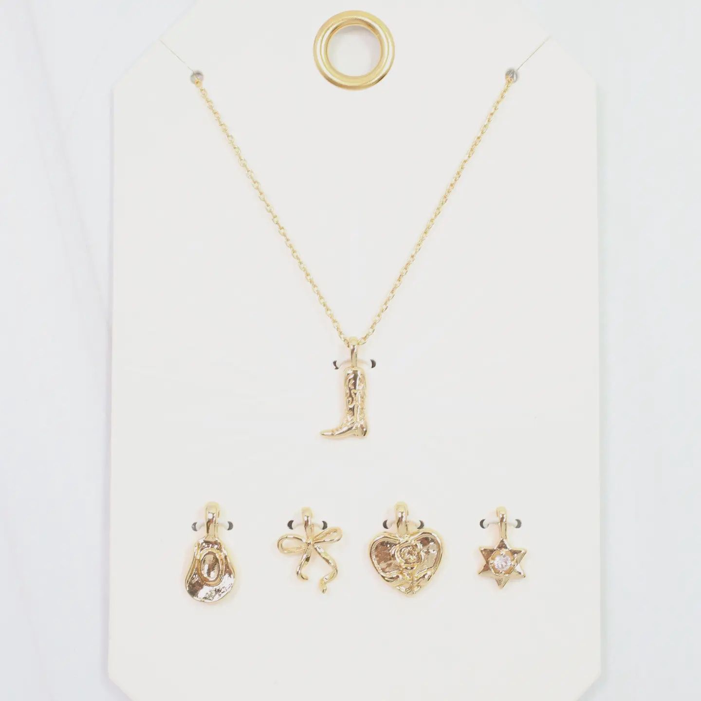 Boot It Up Charm Necklace Set