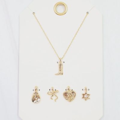 Boot It Up Charm Necklace Set