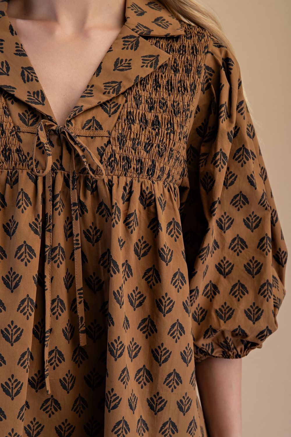 The Maranda Blouse - BROWN