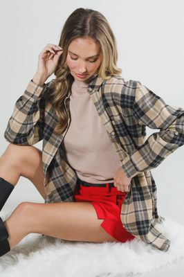Jesse Plaid Button Down - MOCHA