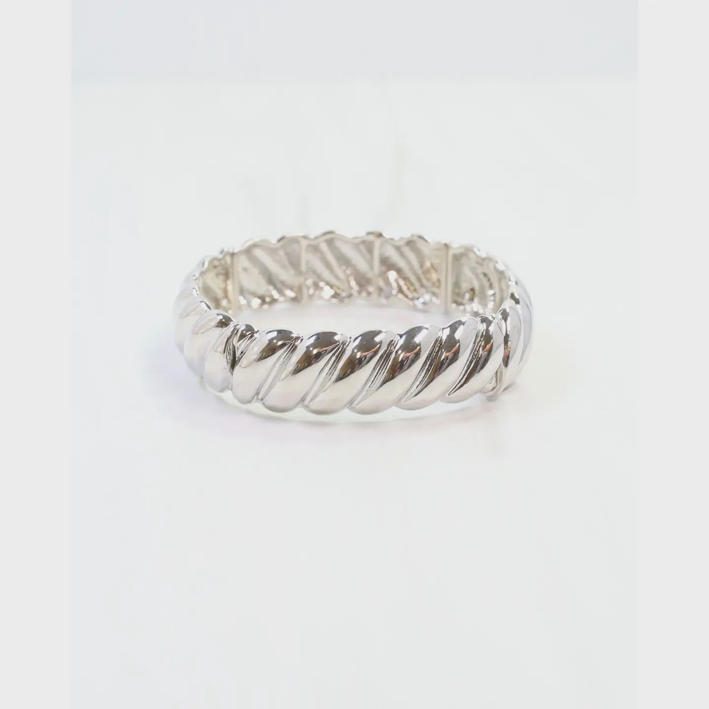 Gilliard Twisted Stretch Bracelet Silver