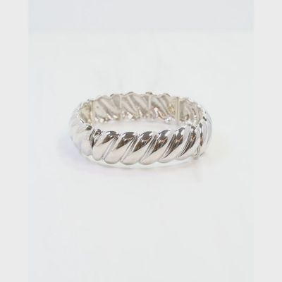 Gilliard Twisted Stretch Bracelet Silver