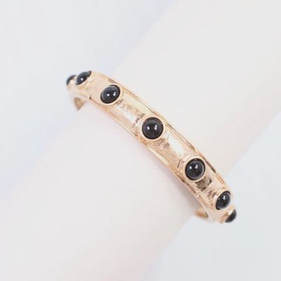 Mckenna Stone Stretch Bracelet Black