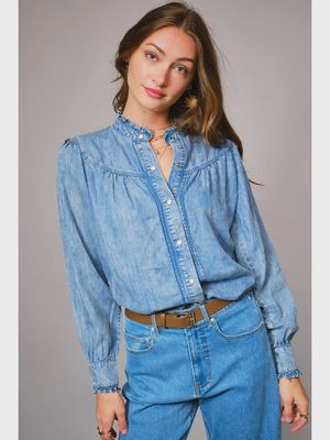Blue Ivy Denim Button Down - WASHED BLUE