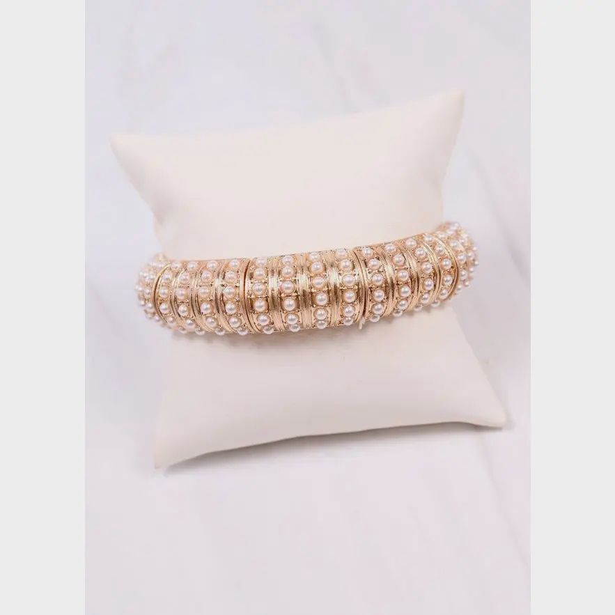 Candace Stretch Bracelet w/Pearls
