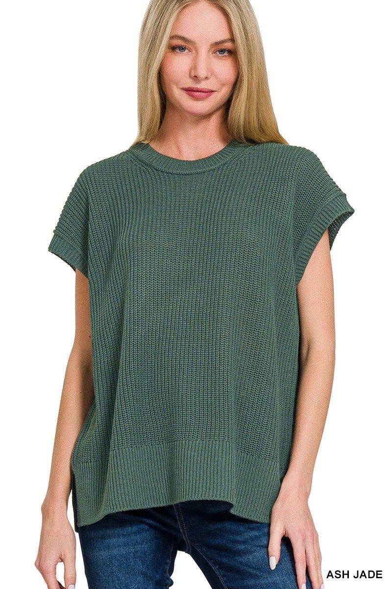 Oversized Sweater Vest - ASH JADE