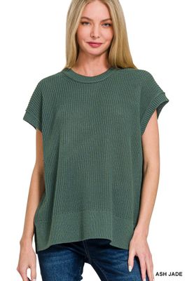 Oversized Sweater Vest - ASH JADE