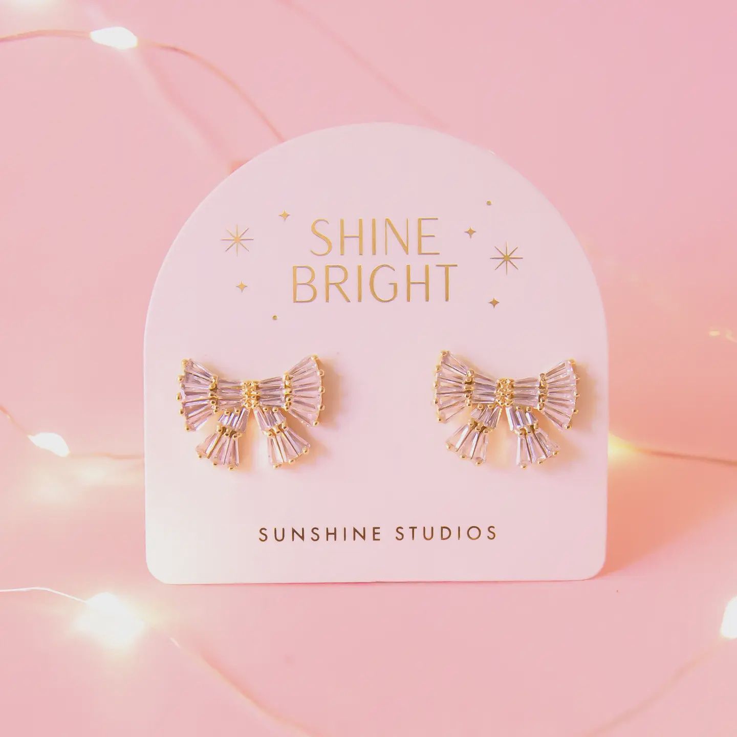 Holiday Sparkle Bow Earrings