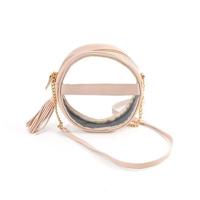 Circle Clear Crossbody - TAUPE