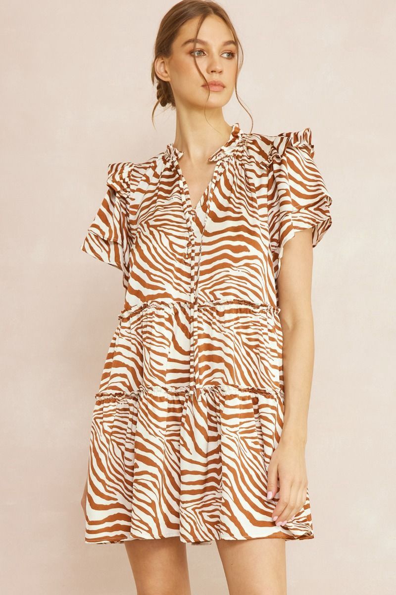 Zebra Print Dress - GINGER