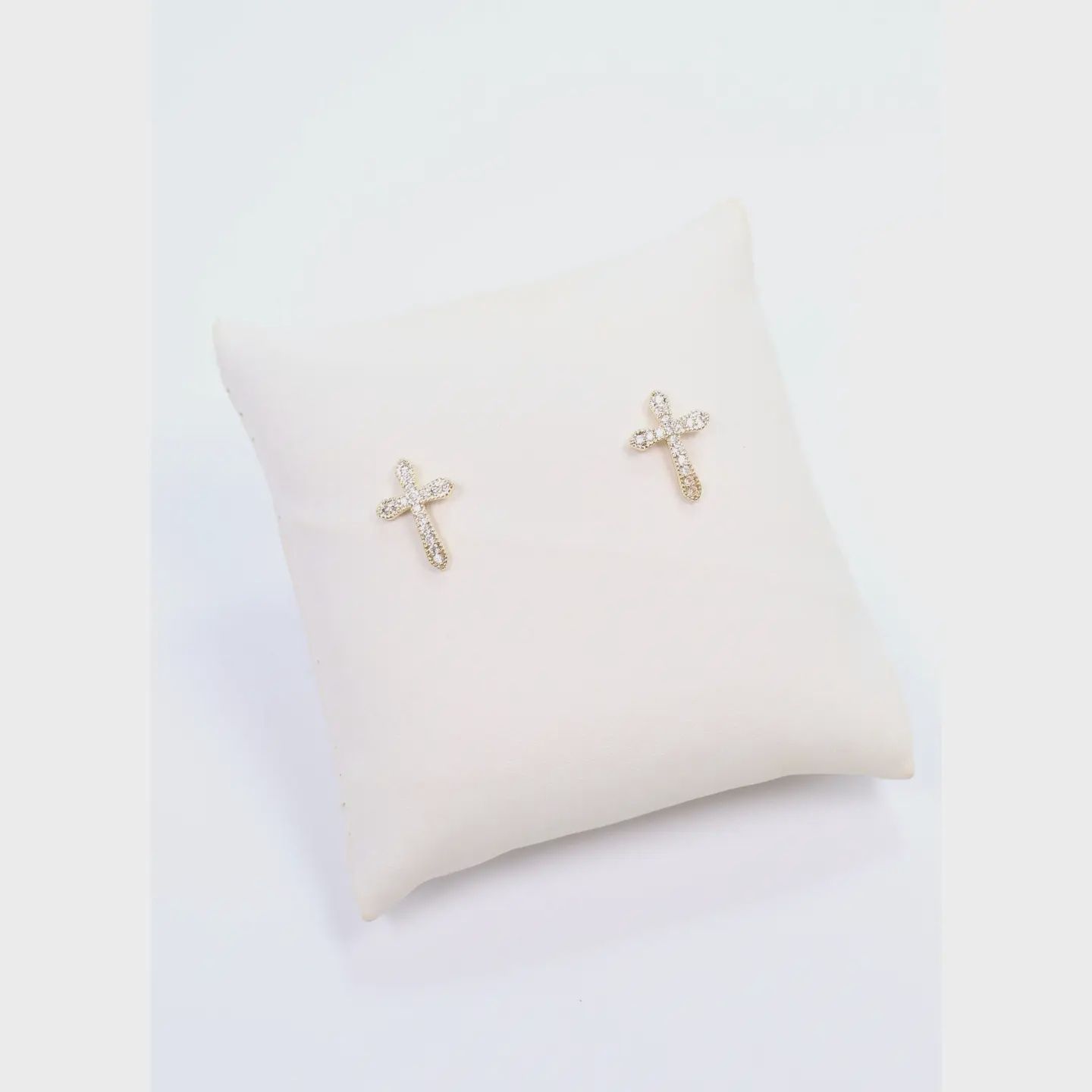 Eddison CZ  Cross Earrings