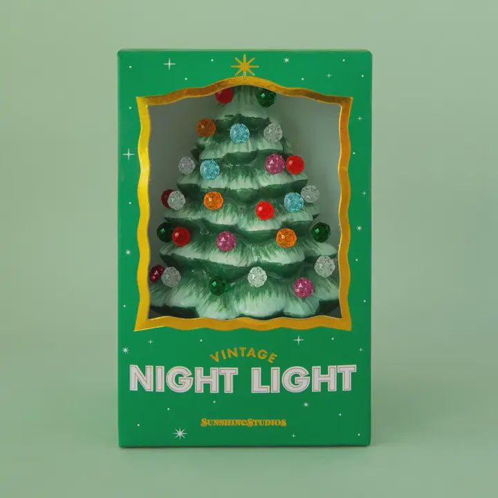 Vintage Tree Night Light - RETRO GREEN