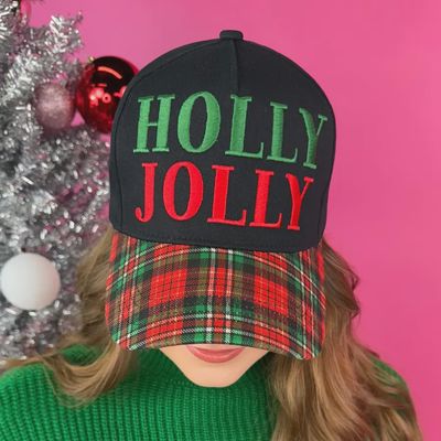 Holly Jolly Plaid Hat