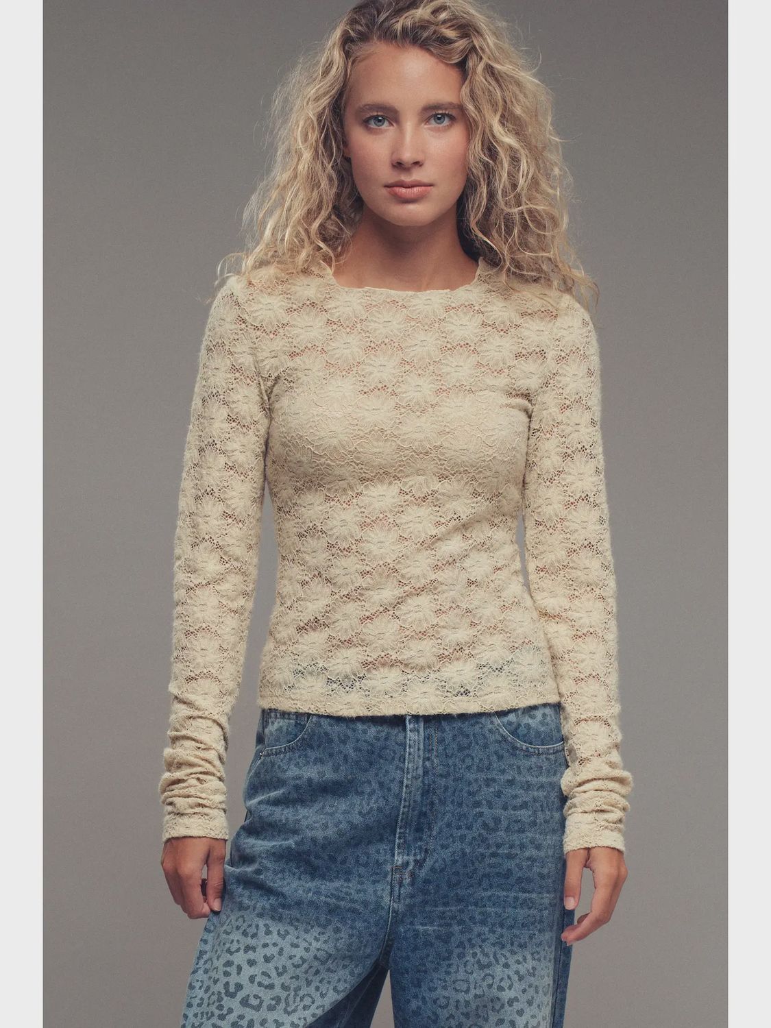 Romantic Lace Layering Top - TAUPE