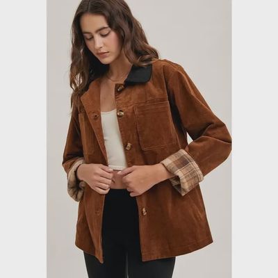 Corduroy Barn Coat - CAMEL