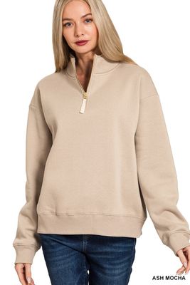Fleece Half Zip Sweatshirt
