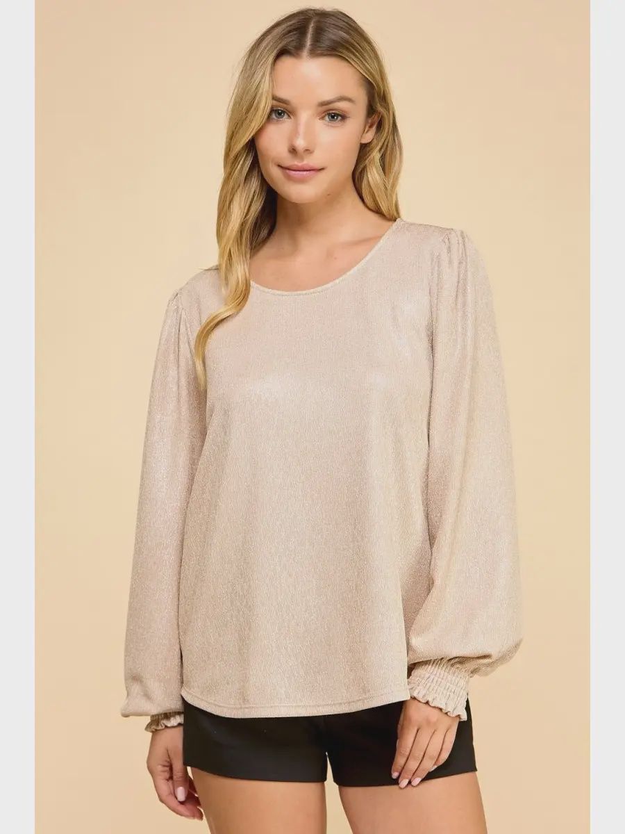 Champagne Shimmer Blouse