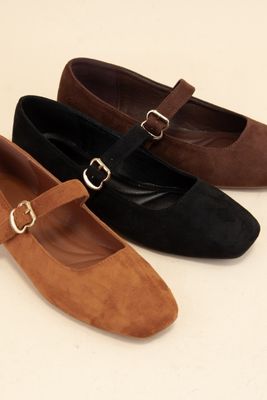 Charlotte Mary Janes - BLACK SUEDE