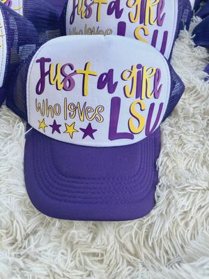 LSU Just A Girl Trucker Hat