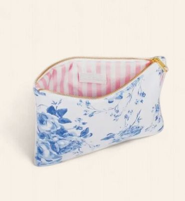 Blue Rose Terry Cosmetic Bag