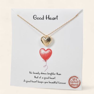 Good Heart Dainty Heart Charm Necklace