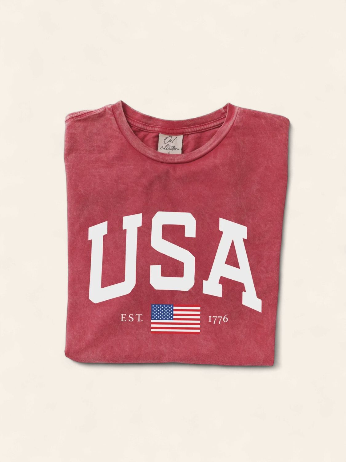 Plus USA Graphic T-Shirt - CARDINAL