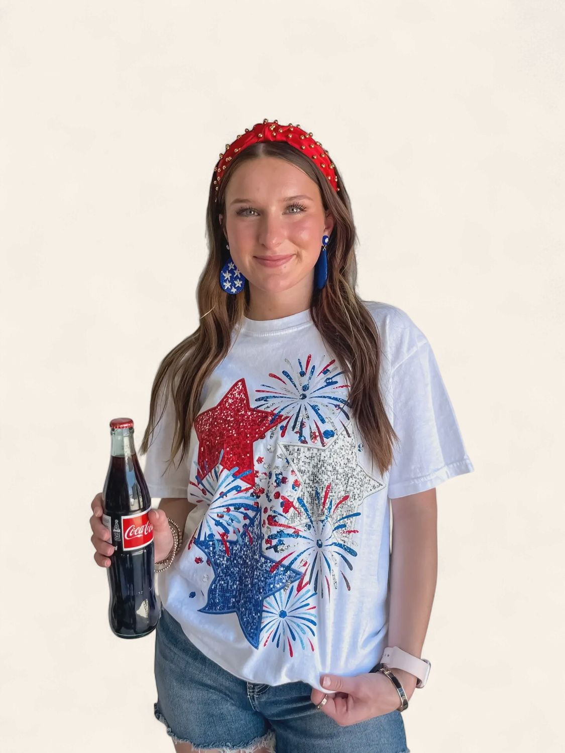 Patriotic  Fireworks Comfort Color Tee