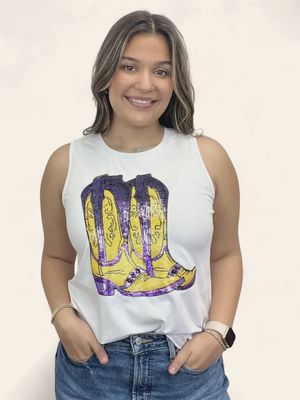 Bayou Boots Sequin Tank