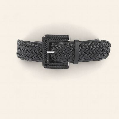 Braided Stretch Belt - BLACK