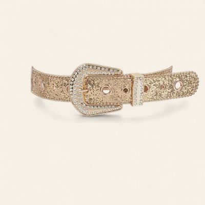 Plus Rhinestone Glitter Belt - GOLD