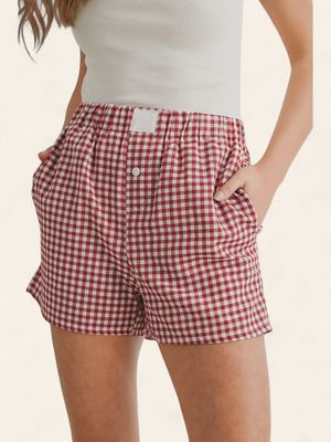 Red Gingham Shorts