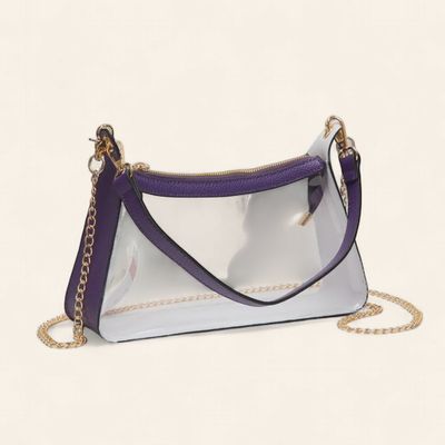 Purple Clear Handbag