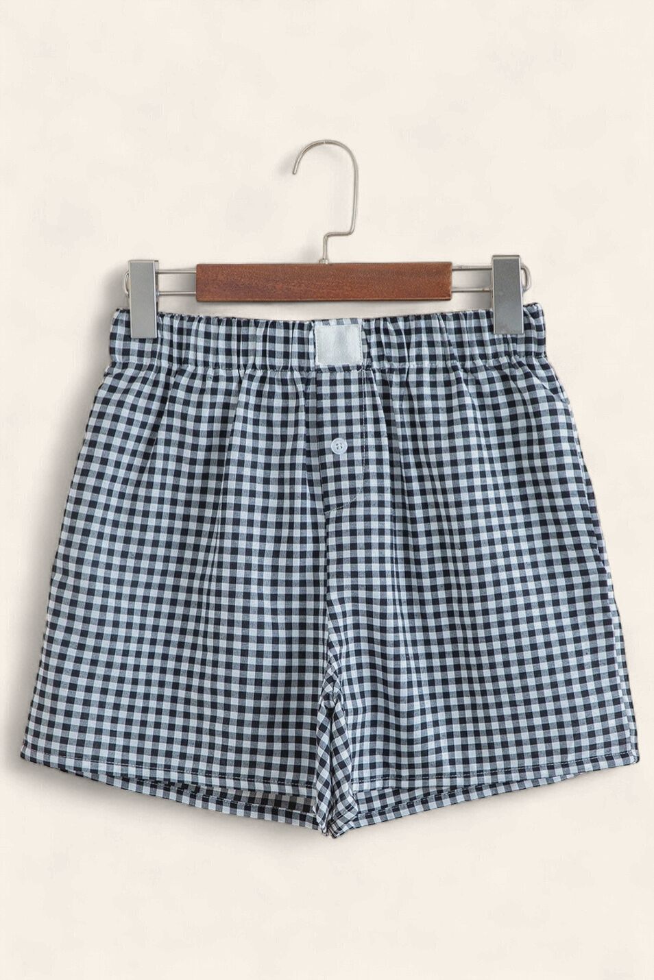 Black &amp; White Gingham Shorts