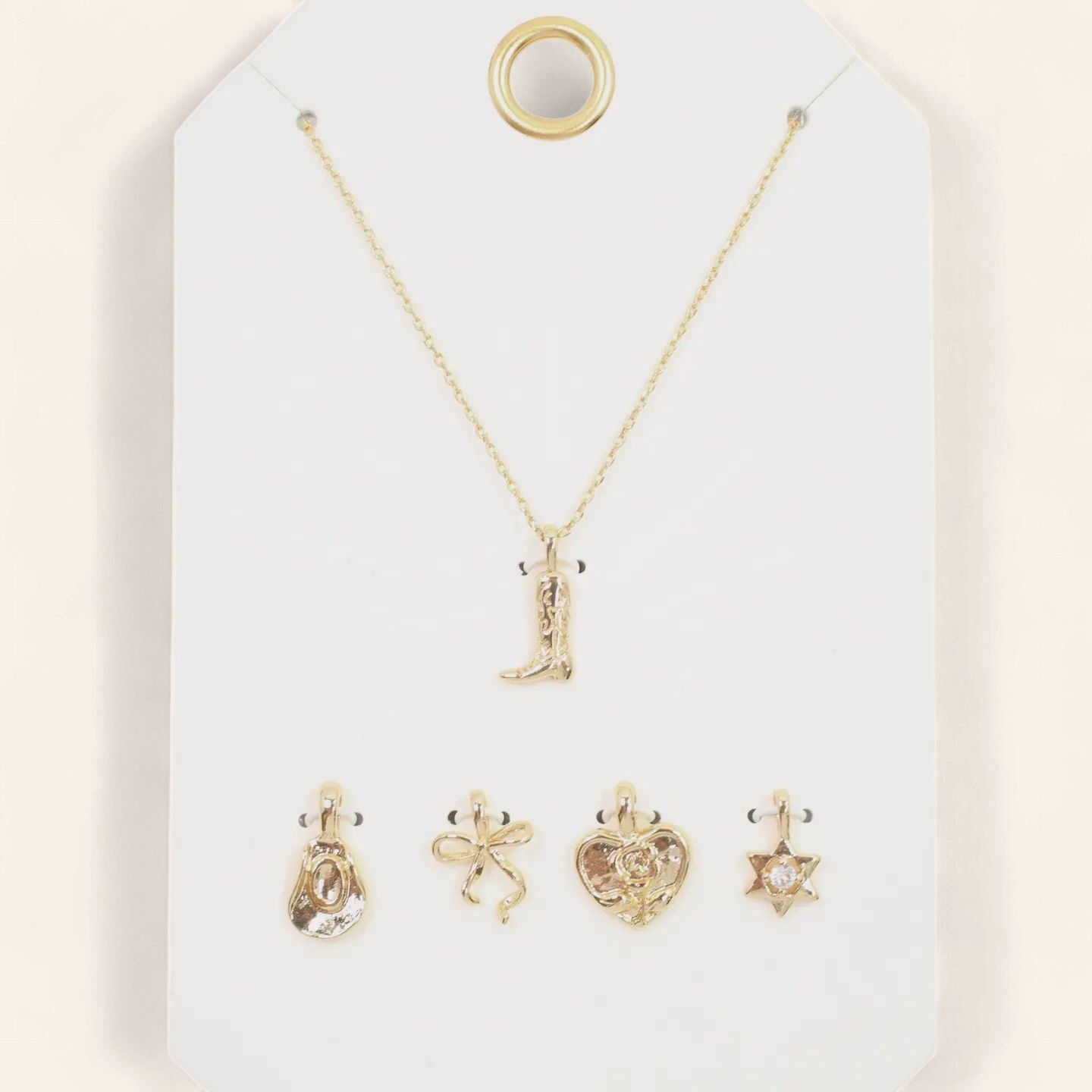 Boot It Up Charm Necklace Set