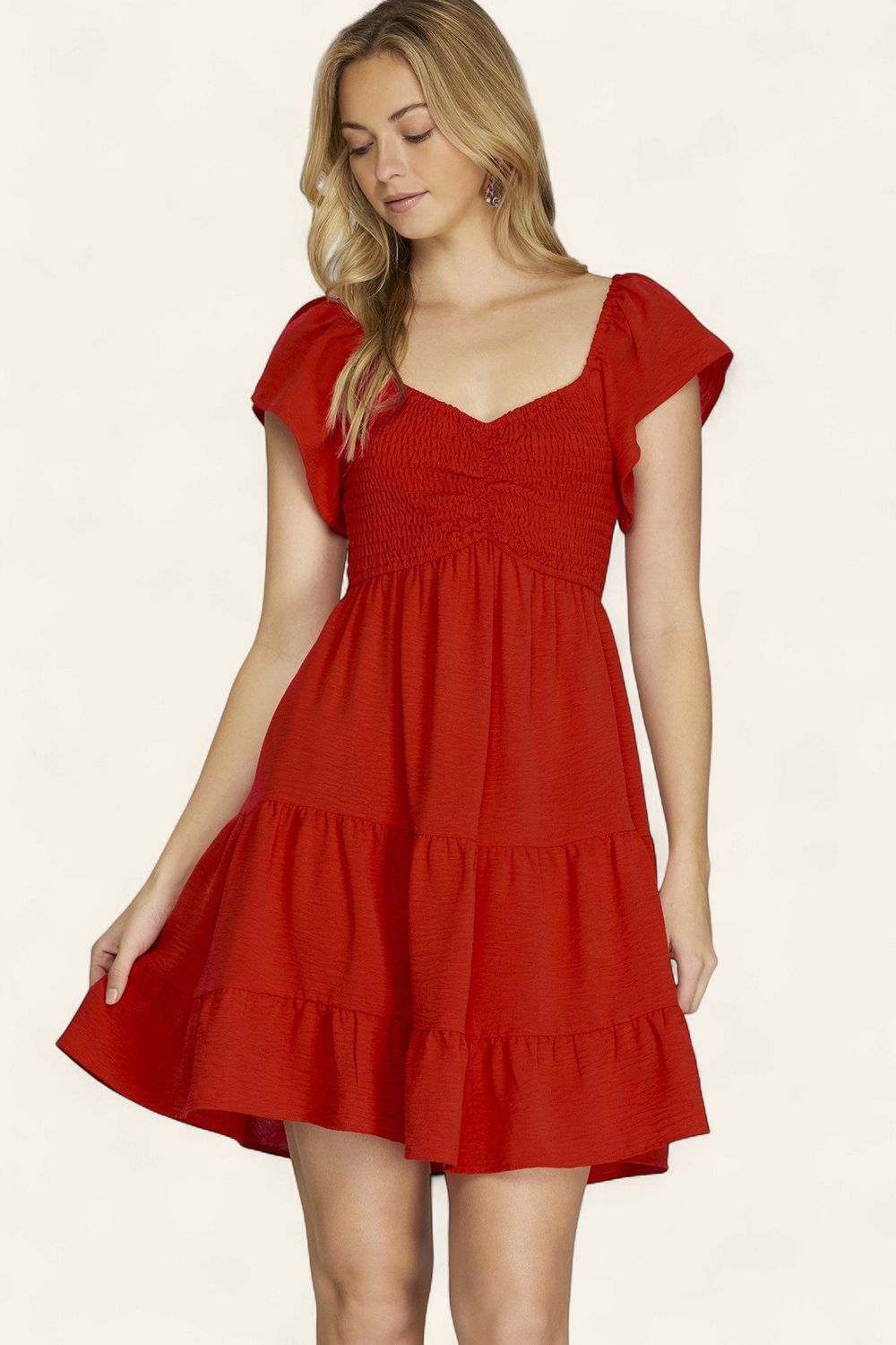 Red GameDay Smocked Dress