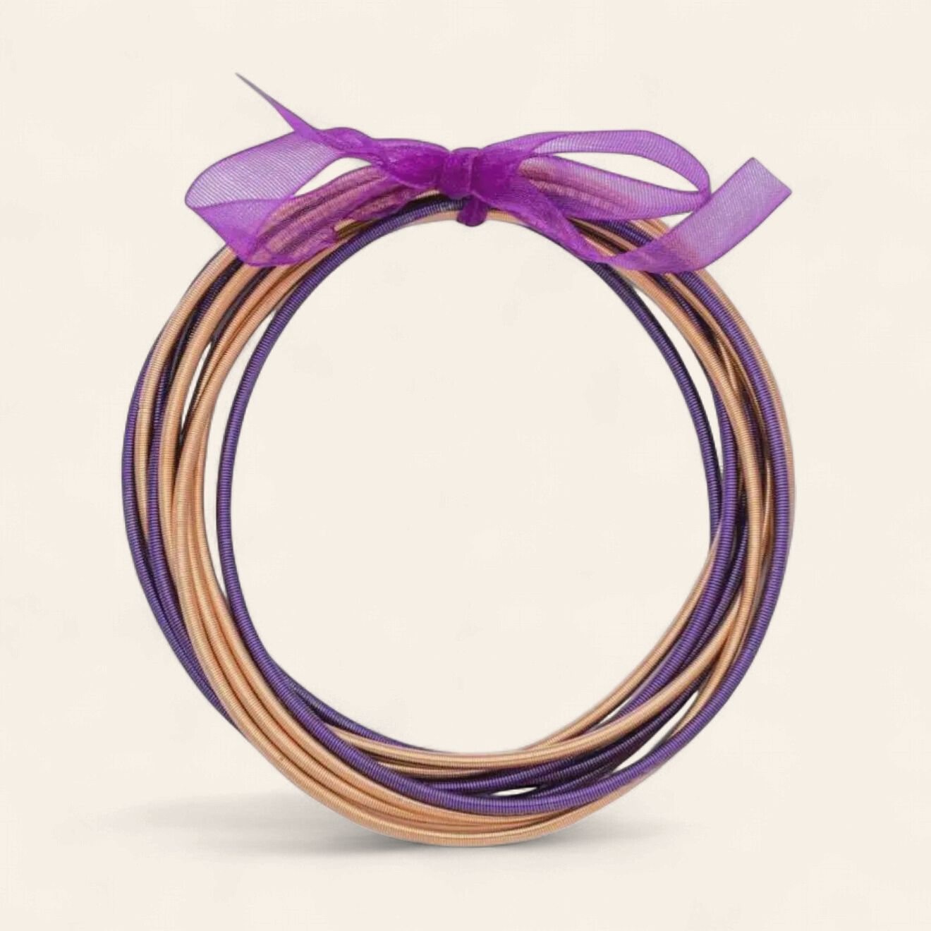 Spring Bracelet Set - PURPLE/GOLD