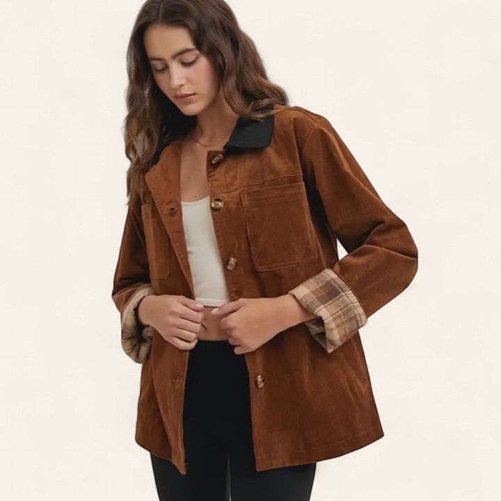 Corduroy Barn Coat - CAMEL