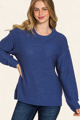 Exposed Seam Sweater - NAVY