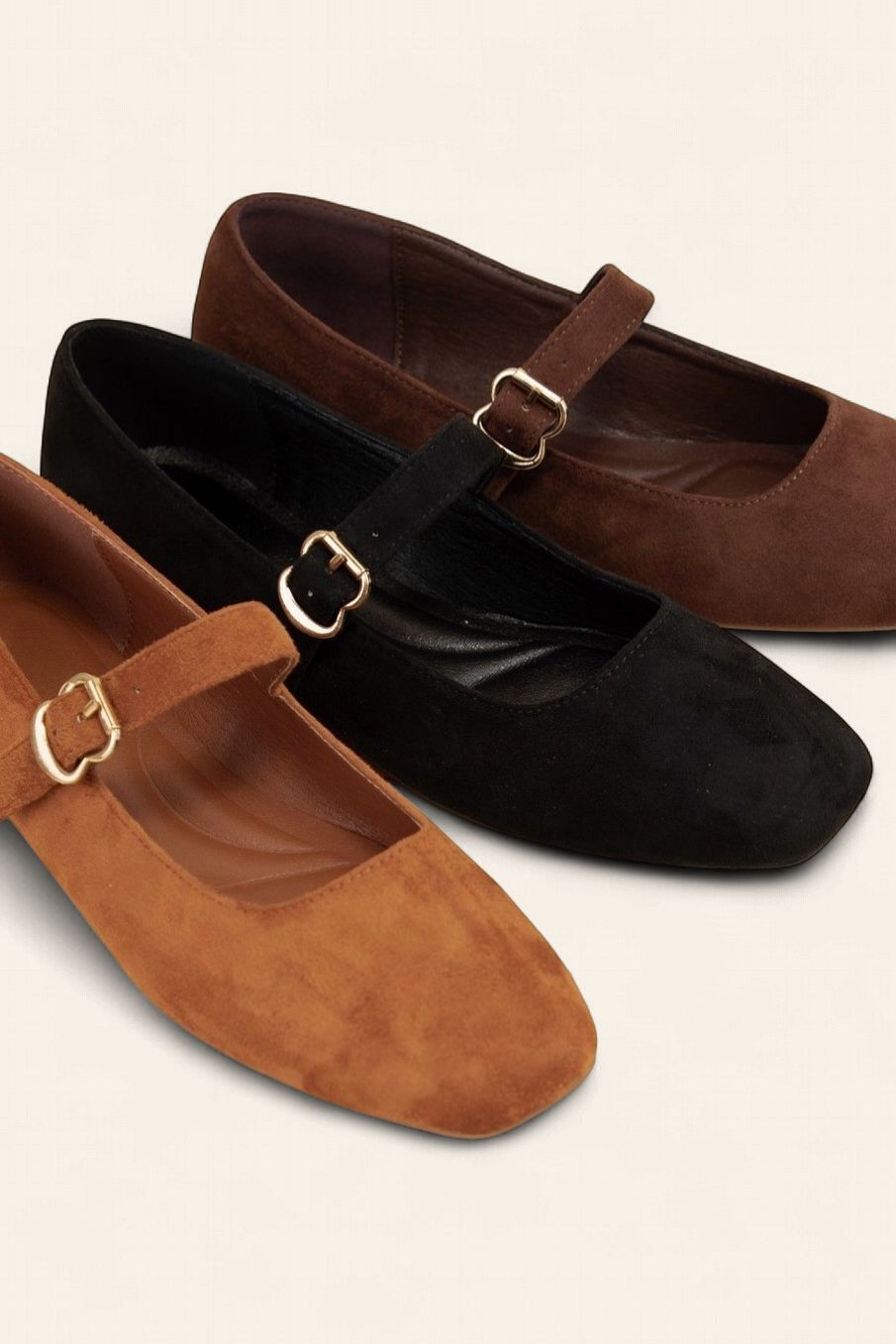 Charlotte Mary Janes - BLACK SUEDE